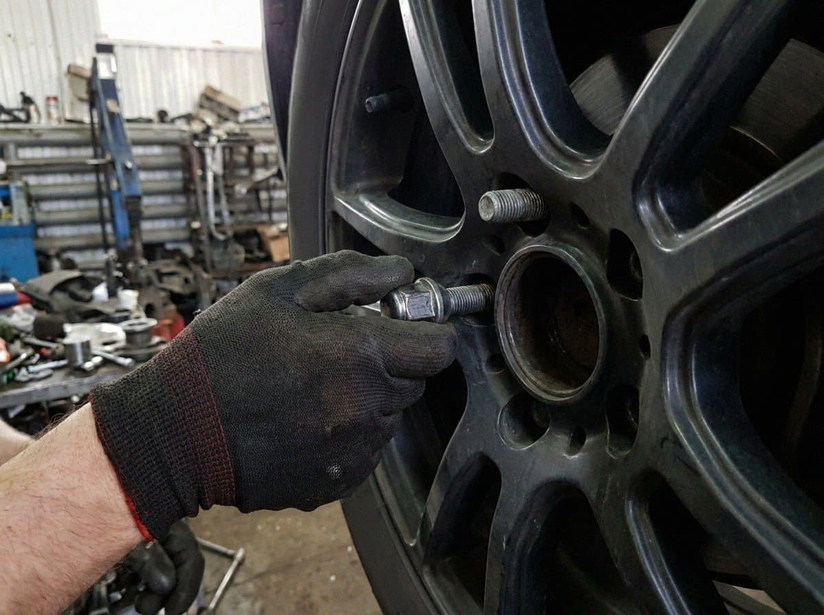 Проверка захода гайки на шпильке литого диска — Custom's Tuning, Тюмень