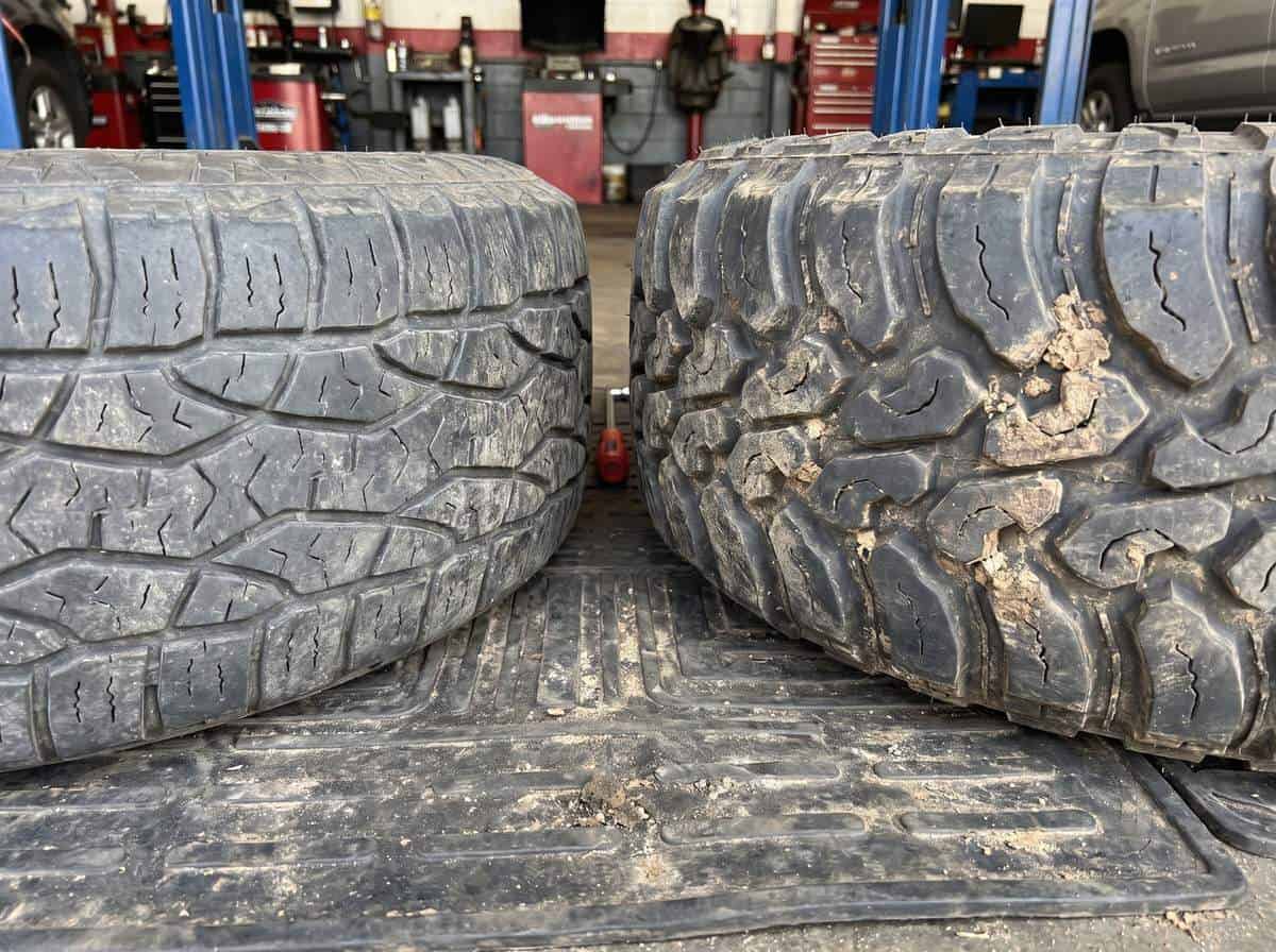 Сравнение протектора вседорожных AT и грязевых MT на колесе внедорожника — Custom's Tuning, Тюмень