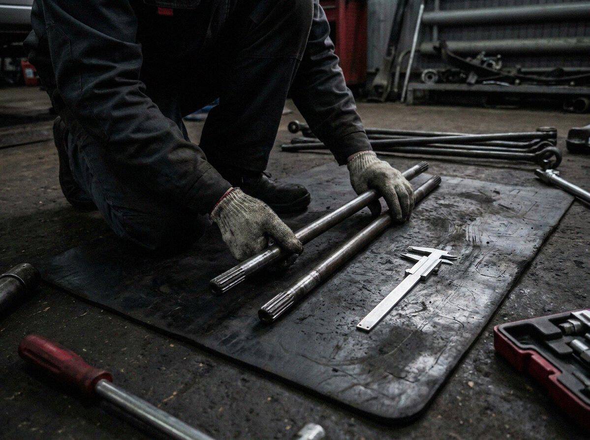 Пара левого и правого торсионов с шлицевыми концами в мастерской — Custom's Tuning, Тюмень