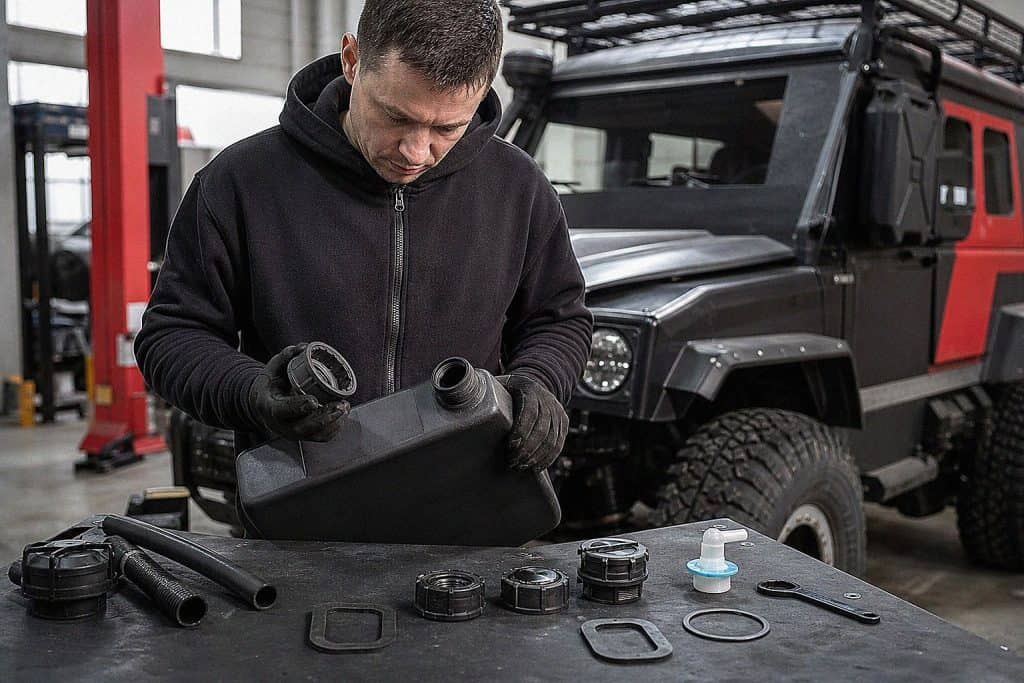 Проверка крышек, носиков и крана у экспедиционной канистры — Custom's Tuning, Тюмень