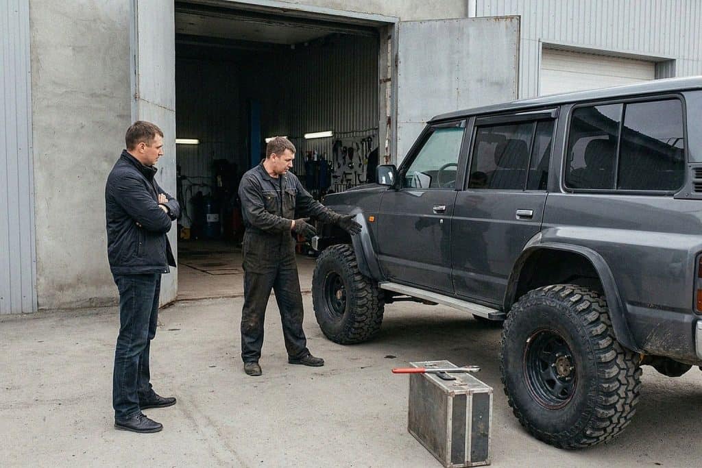 Сравнение передней и задней блокировки у внедорожника в мастерской — Custom's Tuning, Тюмень