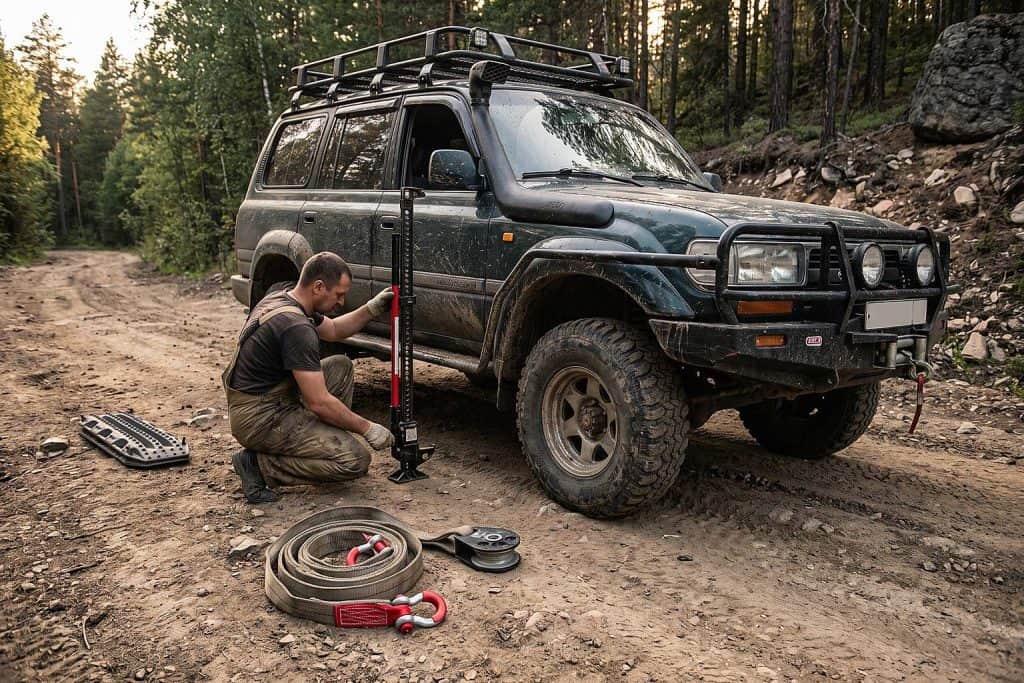 Использование реечного домкрата Hi-Lift и лебёдки на бездорожье — Custom's Tuning, Тюмень