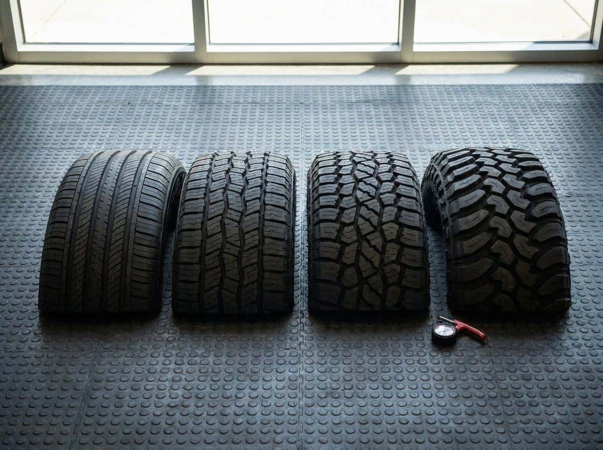 Четыре типа протектора шин Maxxis RAZR на резиновом коврике — Custom's Tuning, Тюмень