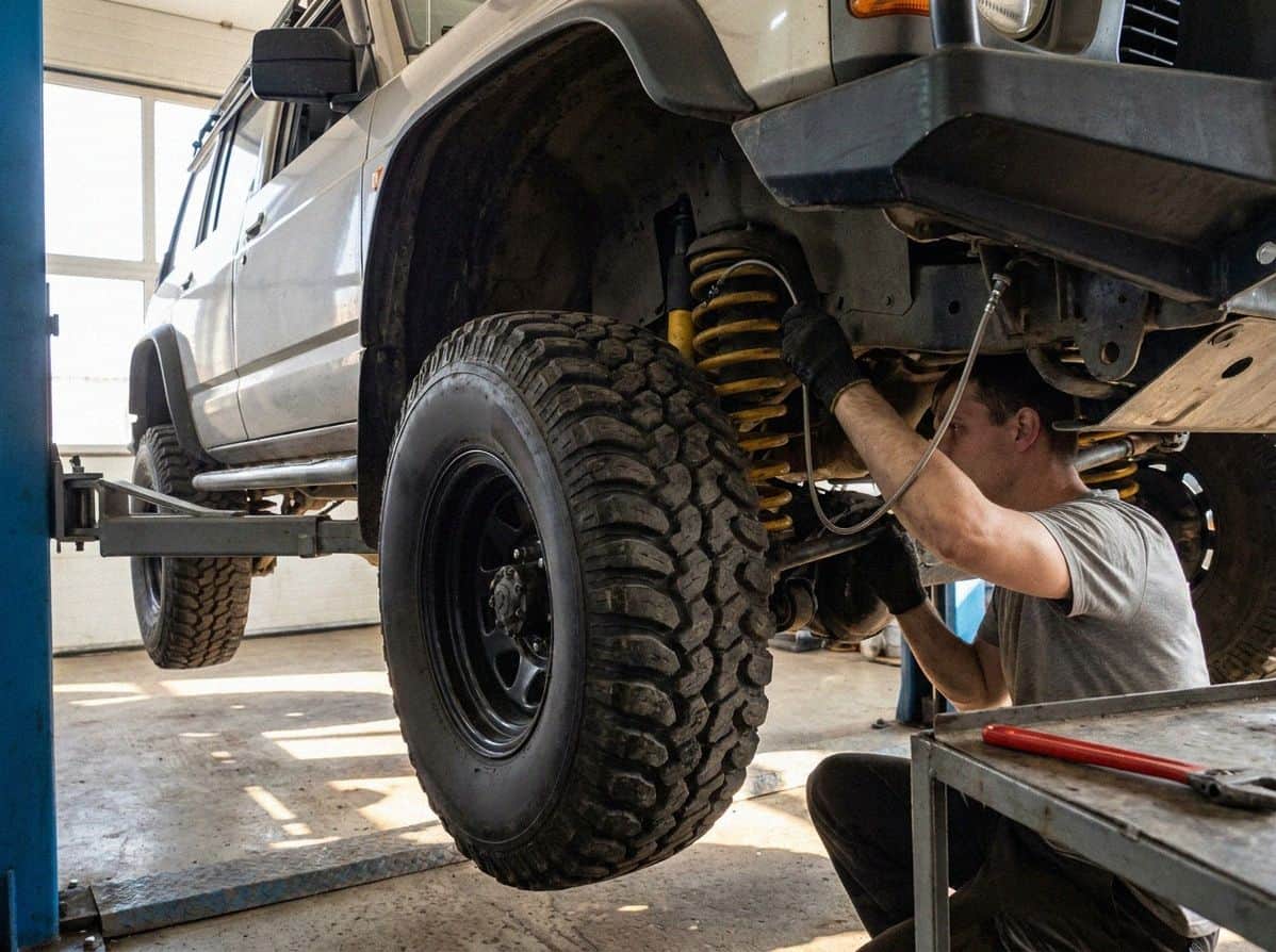 Замер длины и зазора тормозного шланга при вывешенной подвеске 4×4 — Custom's Tuning, Тюмень
