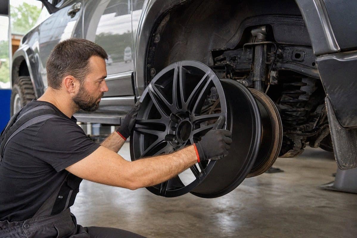 Пробная примерка диска на ступицу внедорожника перед затяжкой гаек — Custom's Tuning, Тюмень