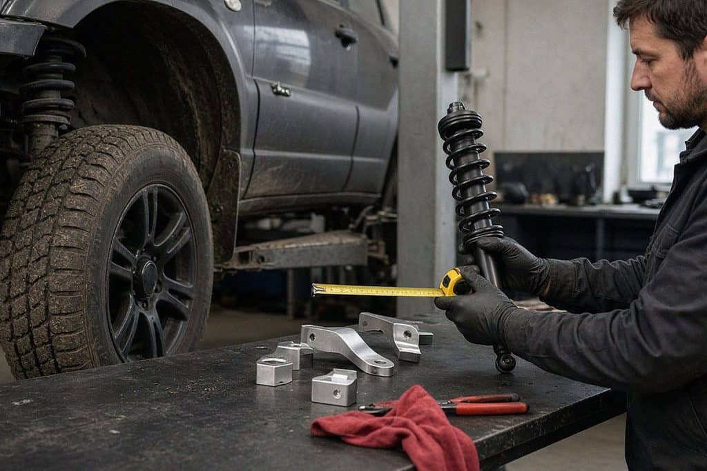 Комплект лифта, амортизатор и проставки для Chevrolet Niva в мастерской — Custom's Tuning, Тюмень