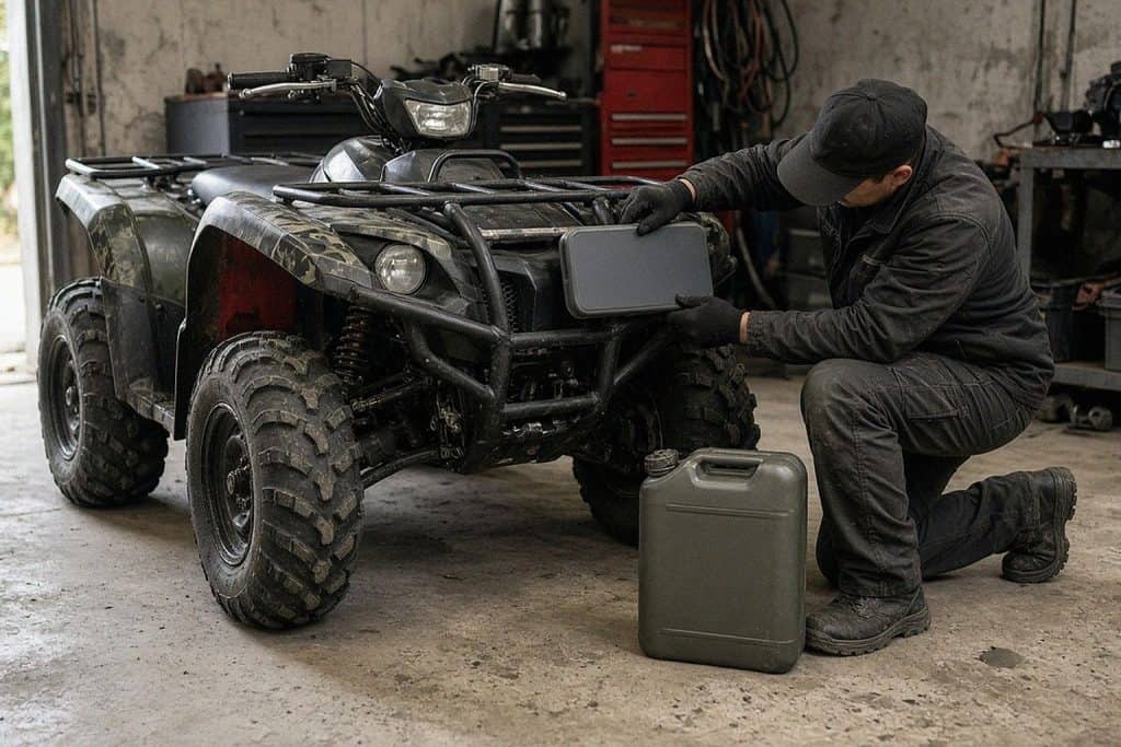 Плоская канистра ART-RIDER на заднем кофре квадроцикла — Custom's Tuning, Тюмень