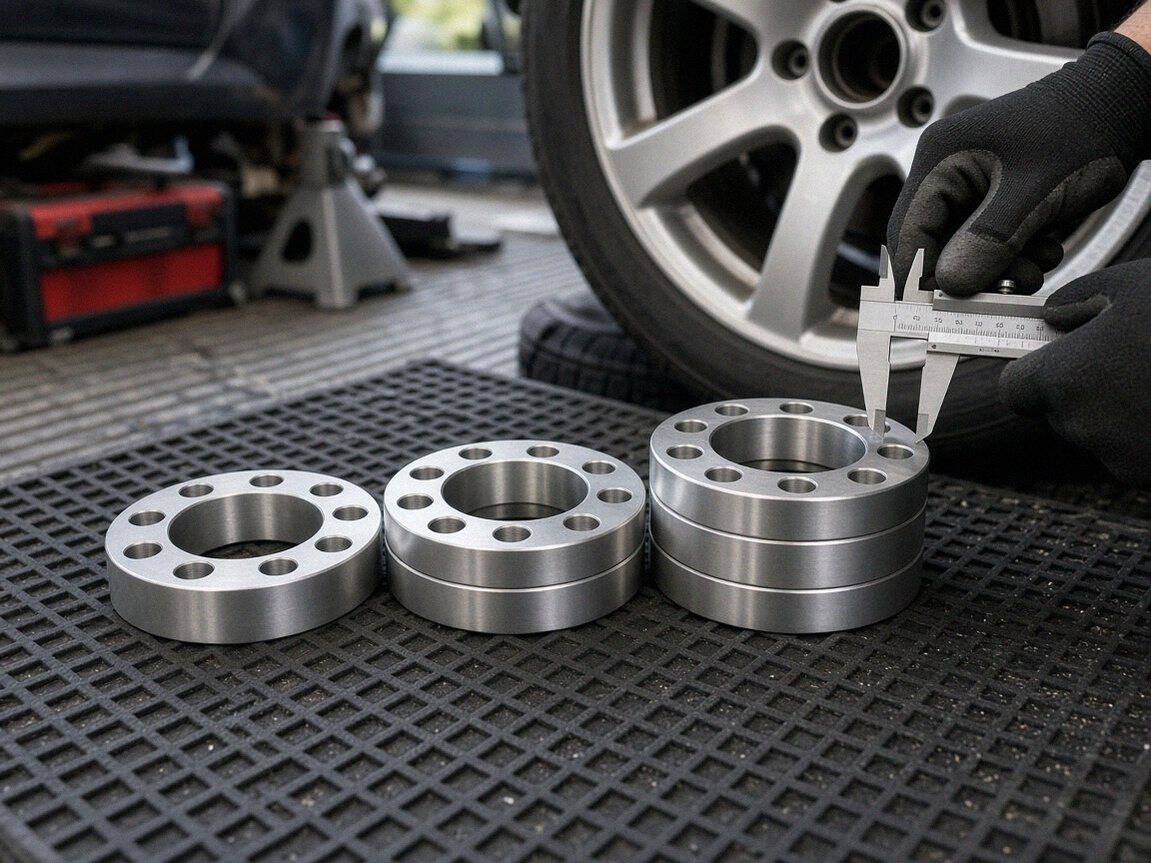 Три проставки 20, 25 и 30 мм с штангенциркулем у колеса — Custom's Tuning, Тюмень