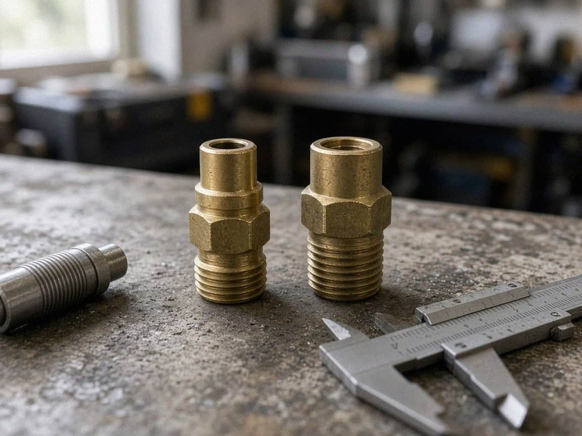 Два латунных фитинга 6-1/8 и 1/4 NPT со штангенциркулем — Custom's Tuning, Тюмень