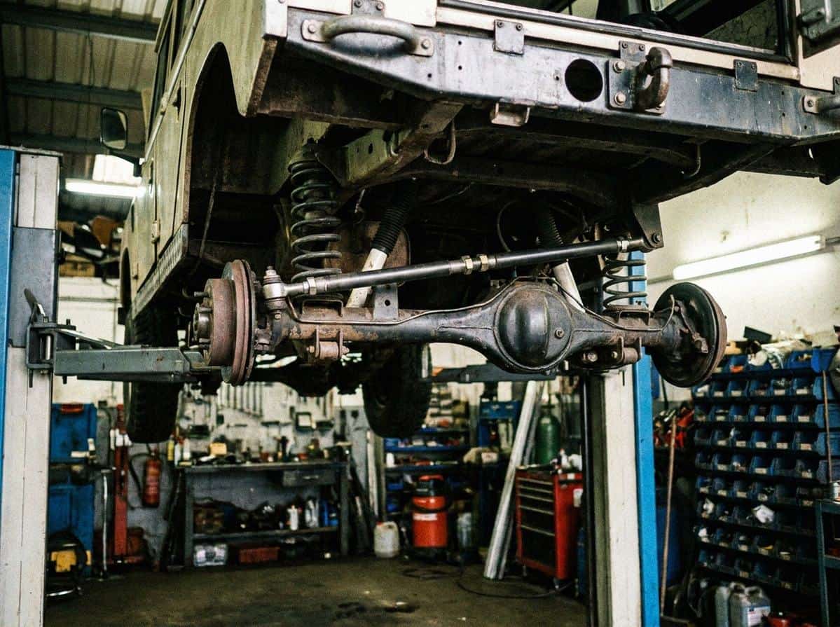 Задний неразрезной мост 4х4 с регулируемой тягой Панара на подъёмнике — Custom's Tuning, Тюмень