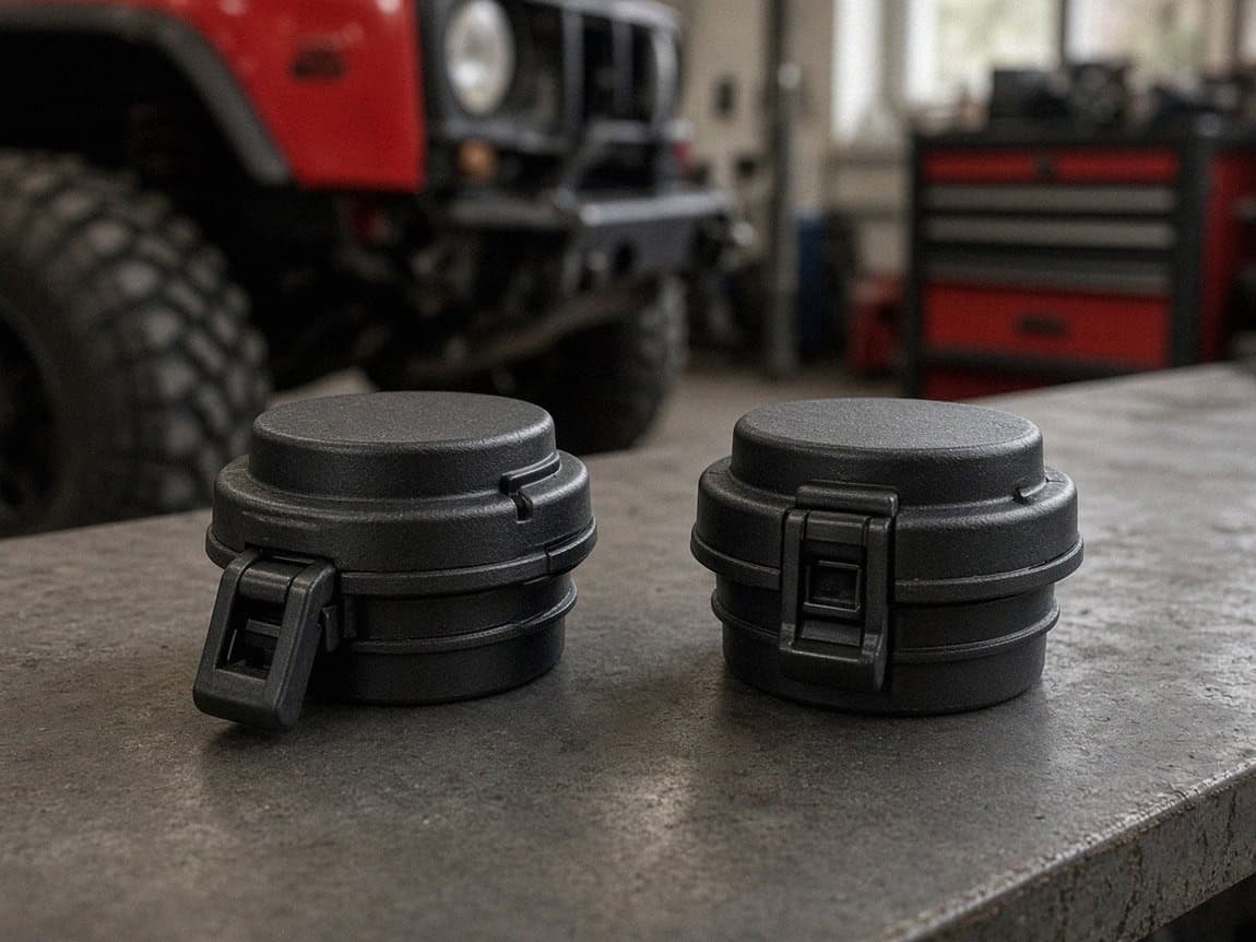 Крышка под фиксатор и крышка с фиксатором на верстаке — Custom's Tuning, Тюмень