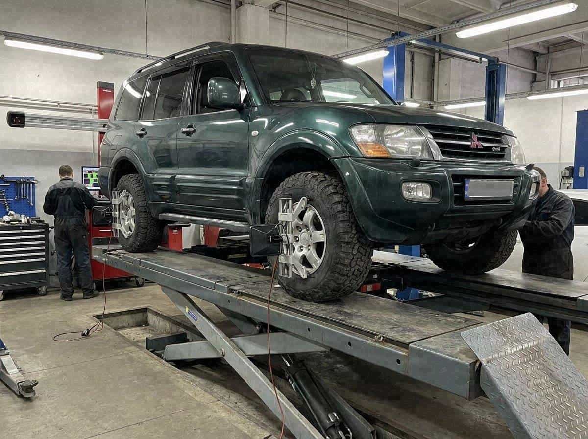 Сход-развал Pajero III после лифта подвески — Custom's Tuning, Тюмень