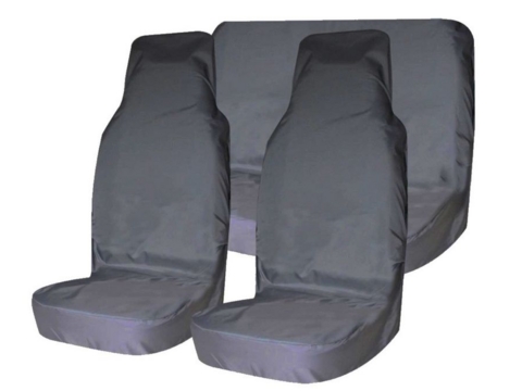Комплект грязезащитных чехлов на передние и заднее сиденья (серый)