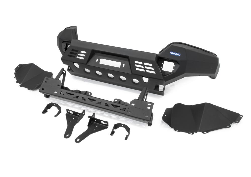 Бампер силовой передний AL (черный) Toyota Hilux Revo (Exclusive)