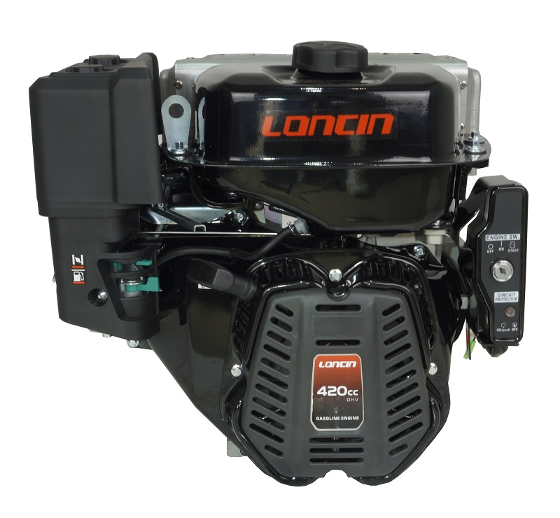 Двигатель Loncin LC190FA 15лс, катушка 5 Ампер, запуск Электрический и ручной старт