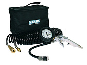 Шланг для подкачки колёс с пистолетом до 10 атм, 7.6 м (черный, армированный)